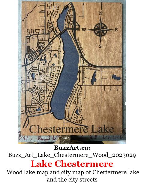 Wood lake map and city map of Chertermere lake and the city streets